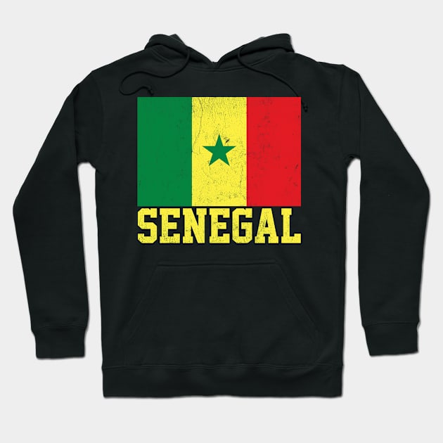 Senegal // Vintage-Style Flag Design Hoodie by DankFutura